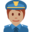 police officer, medium skin tone